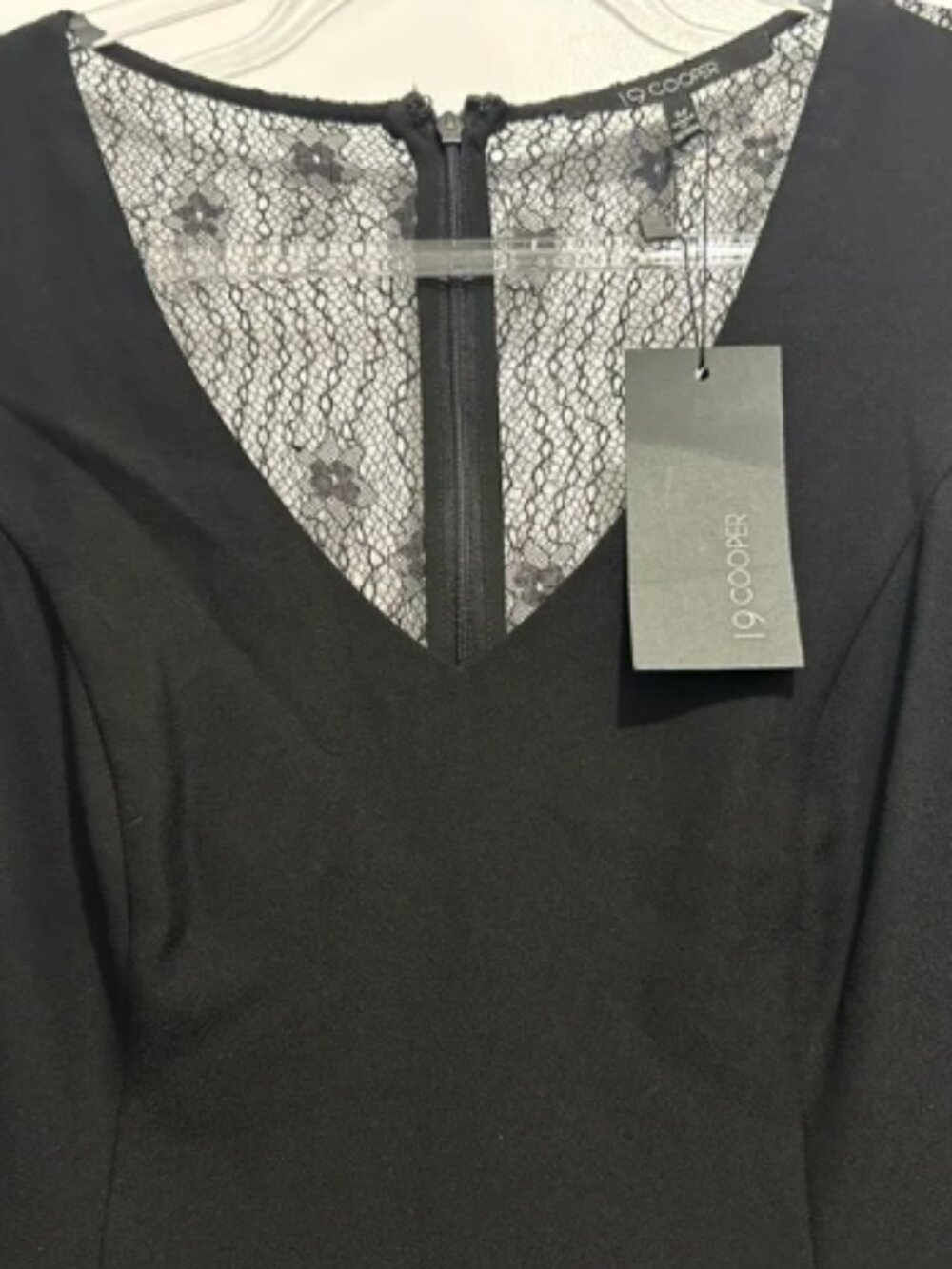 19 Cooper Black Lace Accent Dress in size M